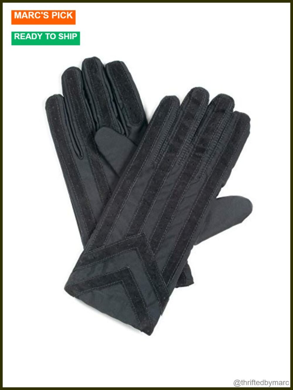 Men's Stretch Fleece Lined Suede Winter Gloves